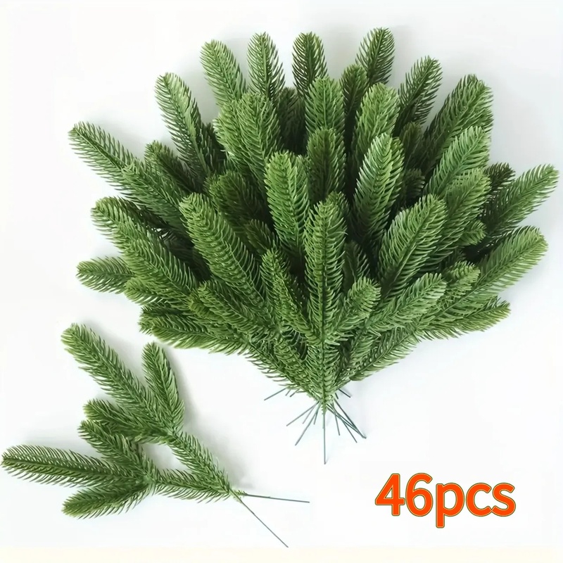 Christmas Tree Artificial - 46-Branch Artificial Pine Sprig with Needles