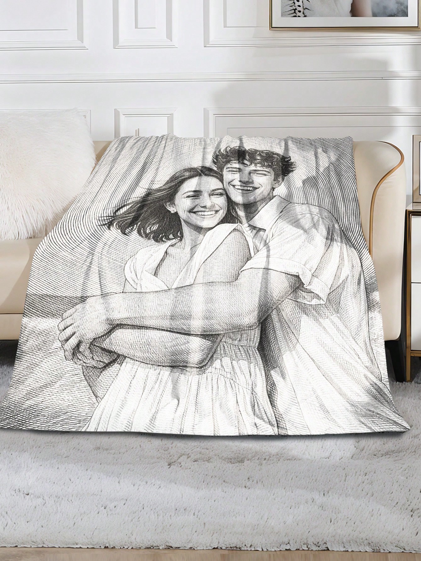 Custom AI Style Photo Blanket  - Christmas Throw Blanket ulasan dan harga