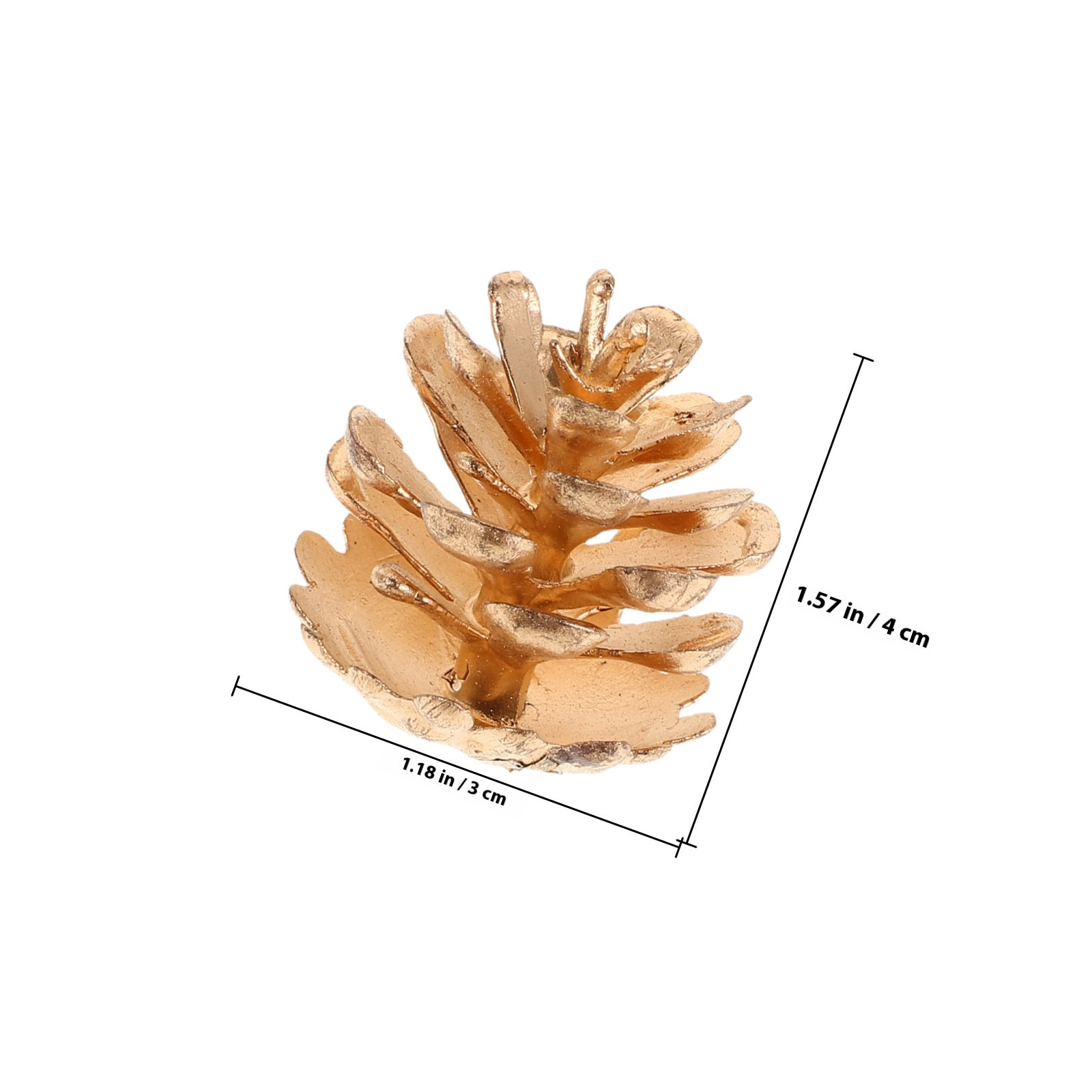 10Pcs Gold Plastic Pinecones R - Christmas Wreath Fake ulasan dan harga
