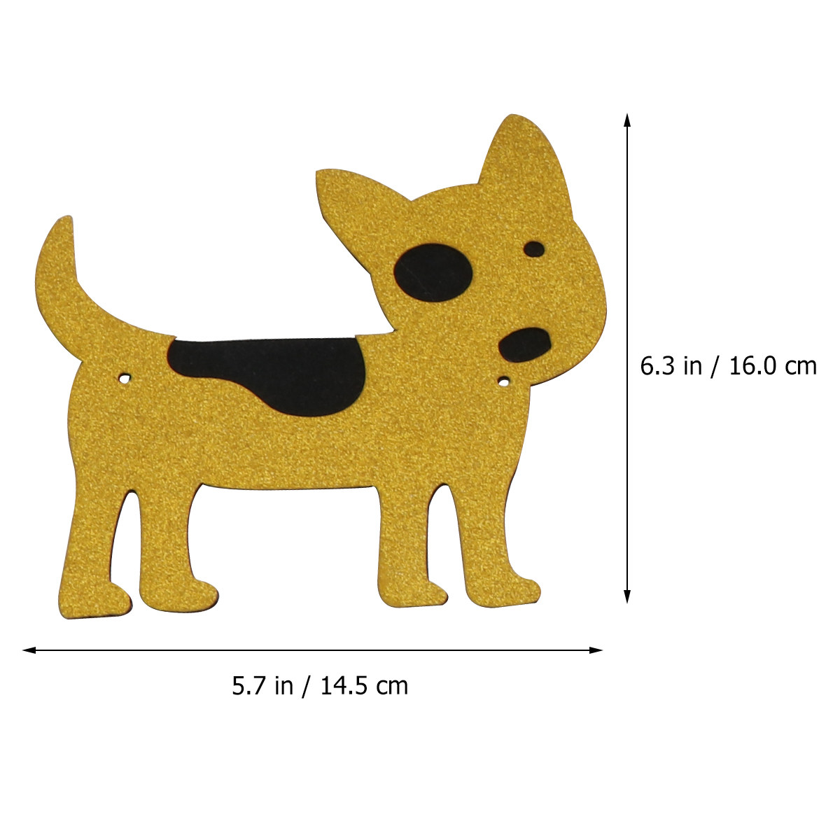 Golden Glitter Dog Paw Bunting - Star Tree Topper ulasan dan harga