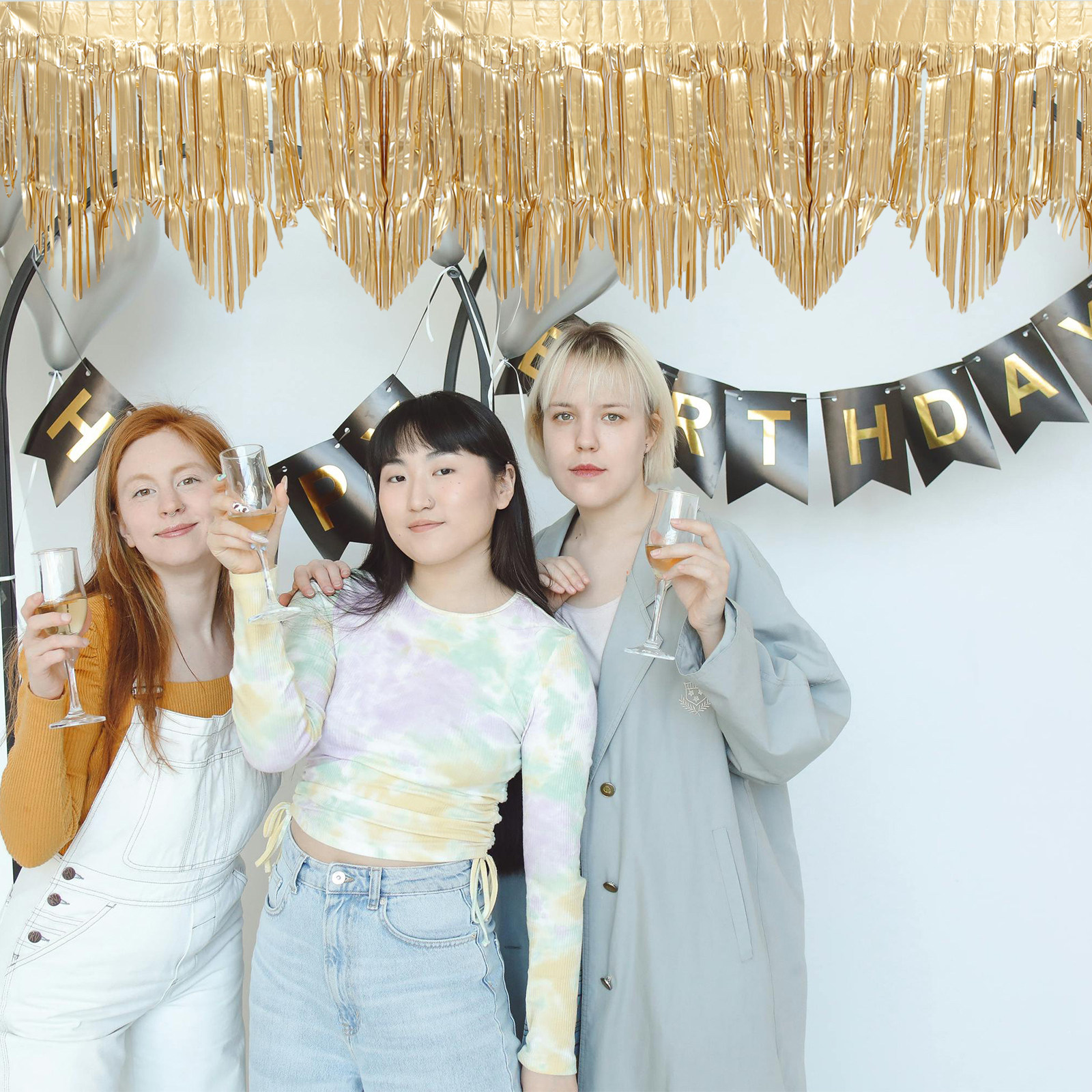 4Pcs Birthday Fringe Garland T - Tinsel Garland Decoration ulasan dan harga