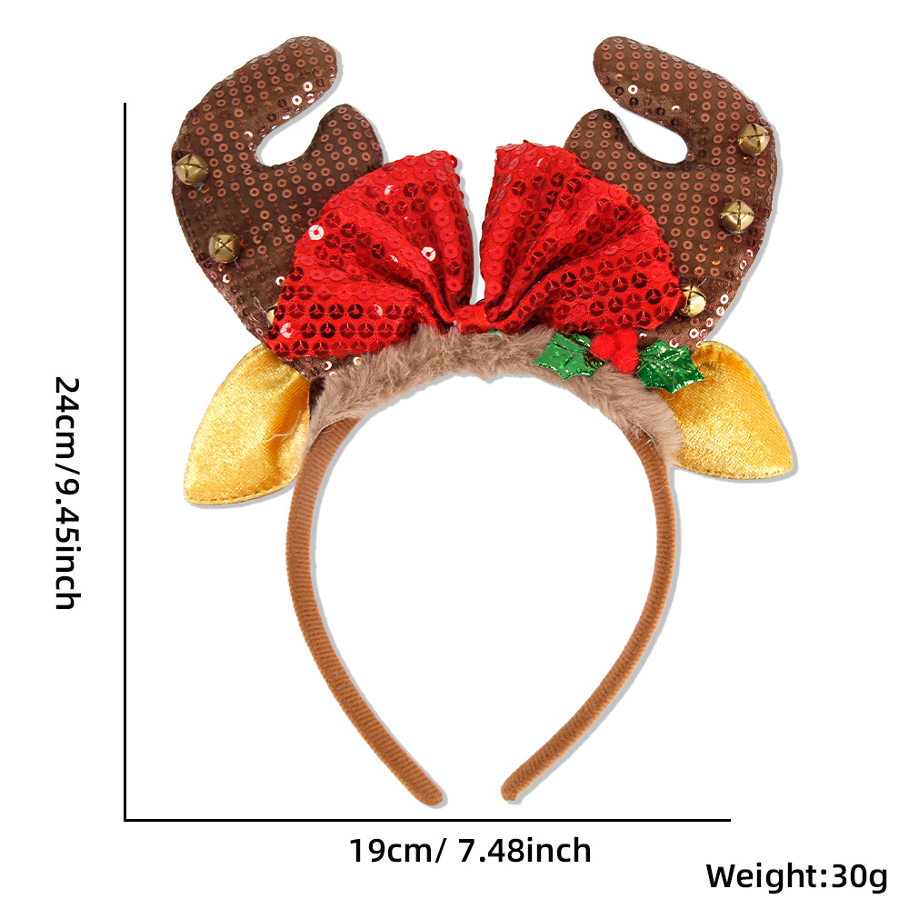 1 Piece/5Pcs Funny Santa Claus - Reindeer Antlers Headband ulasan dan harga