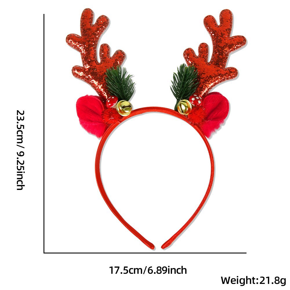 1 Piece/5Pcs Funny Santa Claus - Reindeer Antlers Headband ulasan dan harga