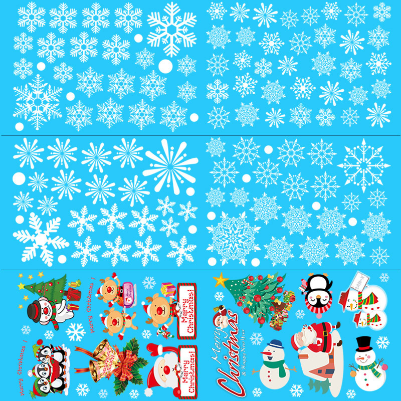 Christmas Window Cling Sticker - Snowflake Window Decal ulasan dan harga