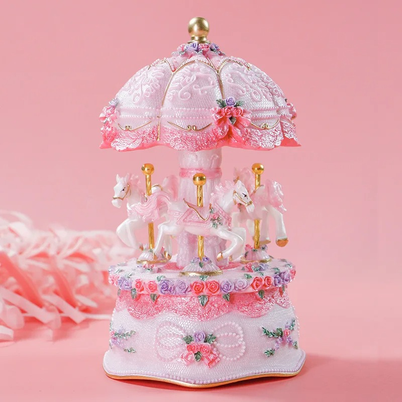 Birthday Gift Music Box Carous - Snow Globe Musical ulasan dan harga