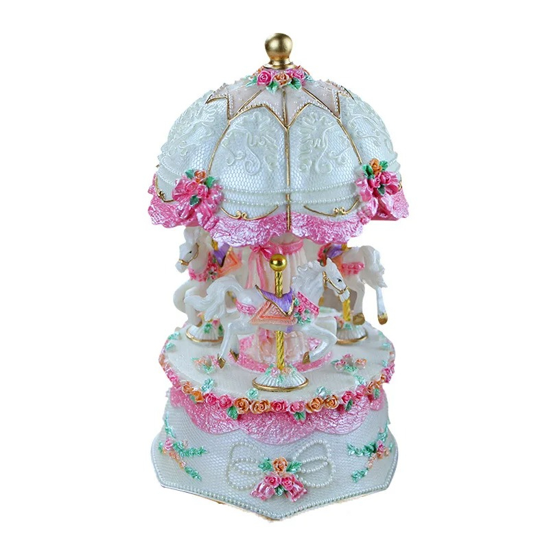 Birthday Gift Music Box Carous - Snow Globe Musical ulasan dan harga