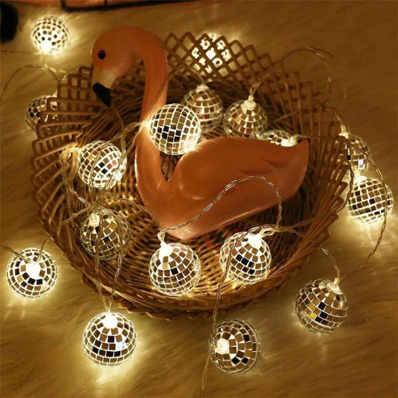 1.5m LED Mirror Ball String Li - Led Fairy String Lights ulasan dan harga