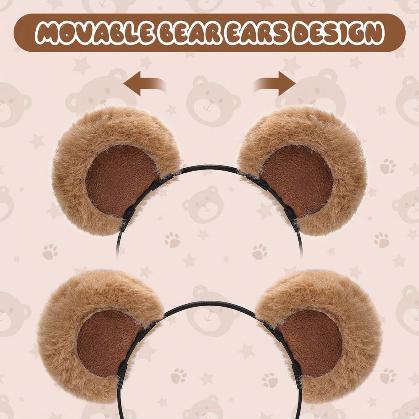 1pc Valentine's Day Brown Bear - Reindeer Antlers Headband ulasan dan harga