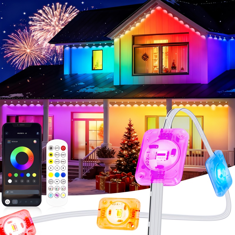 RGB+IC Smart Outdoor Eaves Lig - Christmas Lights Outdoor ulasan dan harga