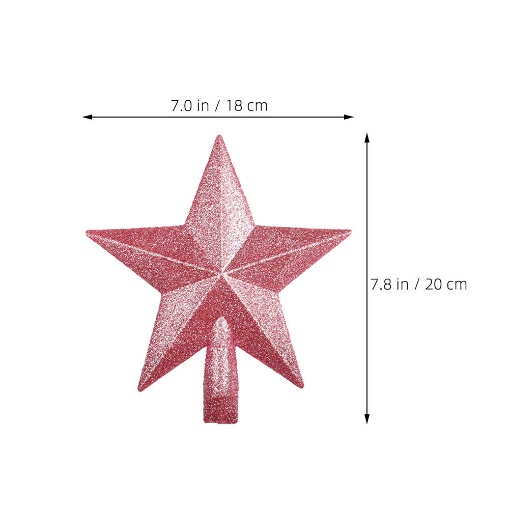 3Pcs 20Cm Small Pink Glitter S - Star Tree Topper ulasan dan harga