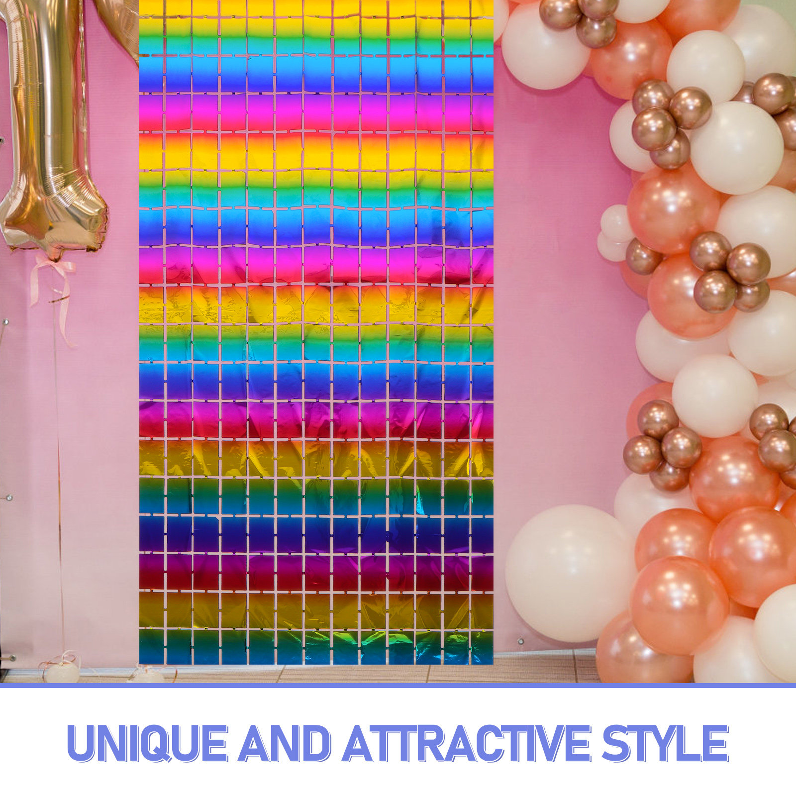 Square Tinsel Door Curtain Rai - Tinsel Garland Decoration ulasan dan harga