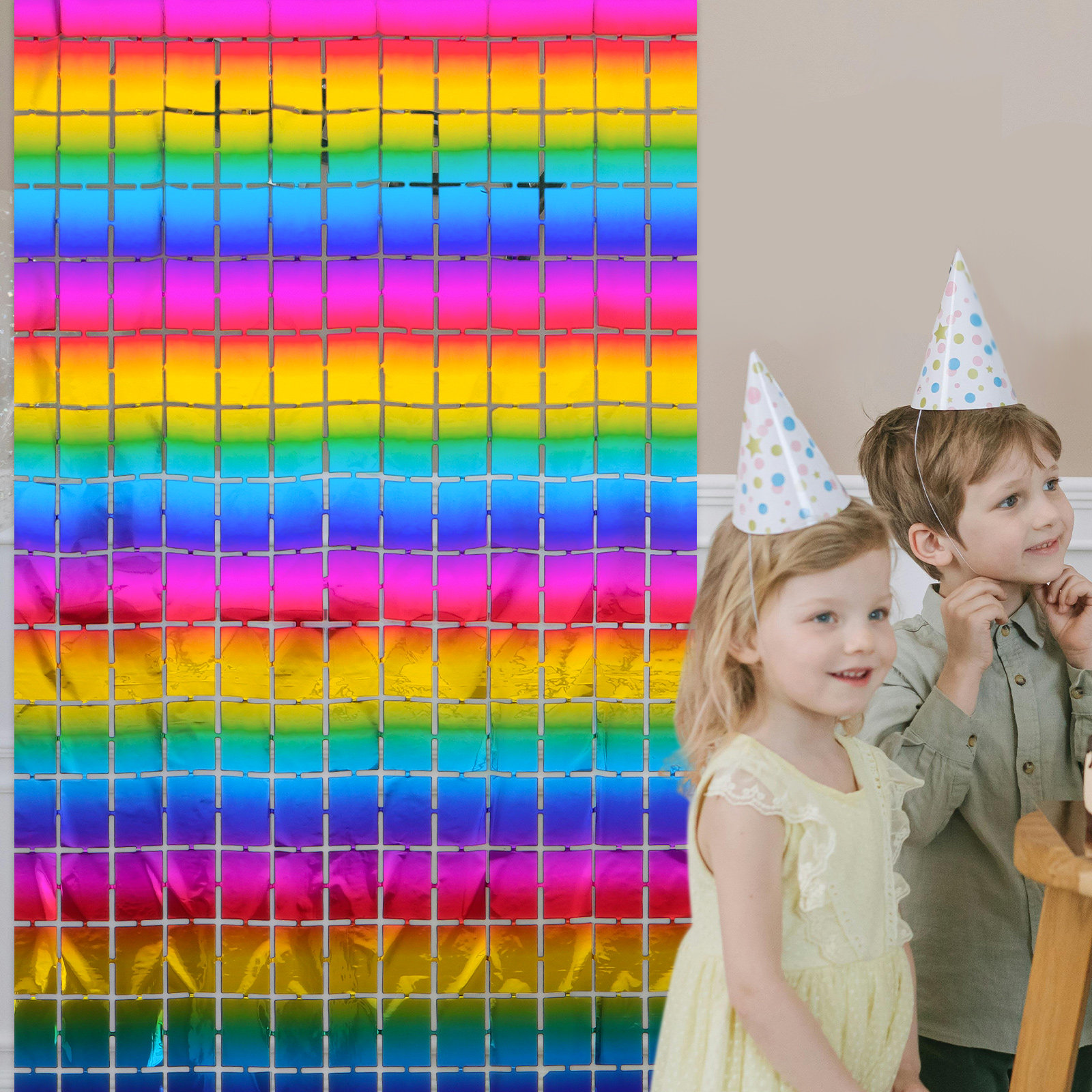 Square Tinsel Door Curtain Rai - Tinsel Garland Decoration ulasan dan harga